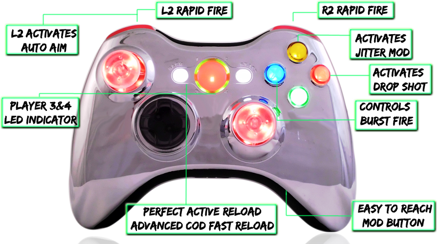 XCM Modded Controller Red